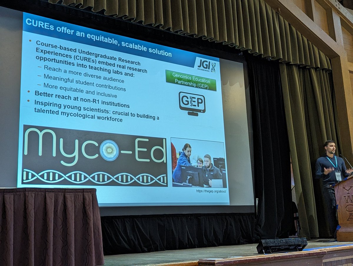 MycoCosm (@mycocosm) on Twitter photo Also at <a href="/jgi/">Joint Genome Institute</a> - <a href="/EMSLscience/">Environmental Molecular Sciences Laboratory (EMSL)</a> session today, Stephen Mondo promoting the Myco-Ed CURE: a program for coordinated hands-on experiments across fungal teaching labs to help diversify student experience in fungal biology & genomics mycocosm.jgi.doe.gov/mycocosm/home/…
#Fungal24 Also at <a href="/jgi/">Joint Genome Institute</a> - <a href="/EMSLscience/">Environmental Molecular Sciences Laboratory (EMSL)</a> session today, Stephen Mondo promoting the Myco-Ed CURE: a program for coordinated hands-on experiments across fungal teaching labs to help diversify student experience in fungal biology & genomics mycocosm.jgi.doe.gov/mycocosm/home/…
#Fungal24
