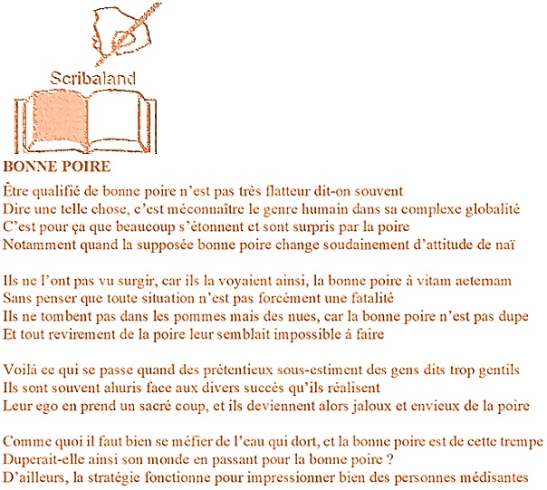 scribaland's tweet photo. #Scribaland BONNE POIRE
Toujours à point, mais pas une Williams!#Scribaland1 #bonne #bonnepoire #poire #williams #Toujoursapoint #apoint #toujours #point #poet #poets #poete #poetes #literacy #ToujoursapointmaispasuneWilliams #poeme #poems #poemes #poetic #poetry #poesie #lecture https://t.co/X34mwDsFP1