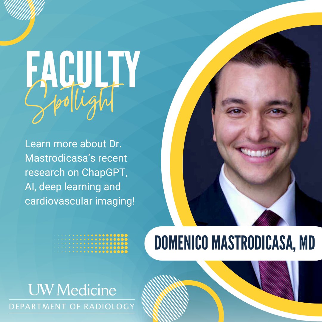 Learn about #UWRadiology Acting Instructor Domenico @Mastrodicasa_MD's research on #AI, #scientificpublishing, #cardiothoracicimaging and more in this faculty spotlight on our website! rad.washington.edu/news/faculty-s… #UWMedicine