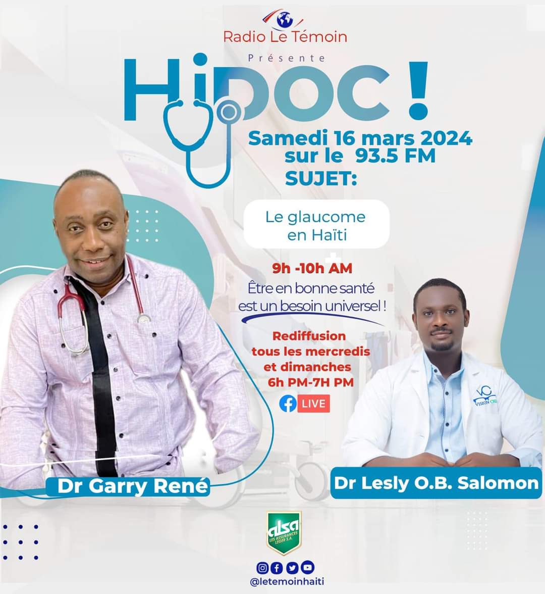 CiviqueEtmoral's tweet photo. « Le glaucome en Haiti. » sur Radio Le Témoin 93.5 FM, 104.1 FM Radio Men Kontre ( Petit- Goave ) et 99.1 FM Radio Le P’tit Coin (Grand-Goave). @alsa_haiti nôtre partenaire !!! #alsasante #hidoc #letemoinhaiti #grandgoave #petitgoave #haiti #santetoutkote
@letemoinhaiti https://t.co/D7ssfwCpoG