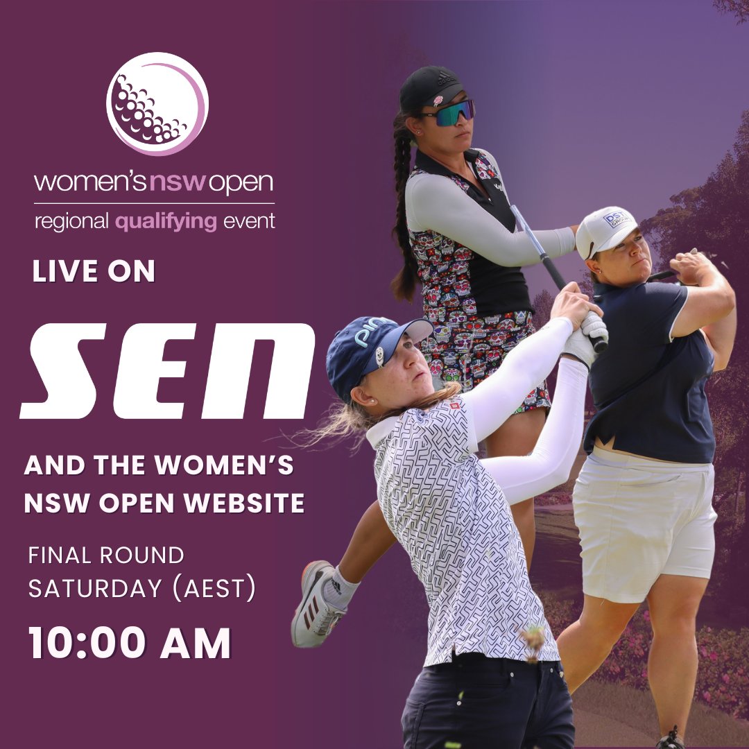 Half an hour until the final round of the Women's NSW Open Golf Regional Qualifying Series at Narrabri Golfie is LIVE on the SEN App and the Women's NSW Open Website  📺

#FeelNSW #NewSouthWales #NSWOpenGolf
