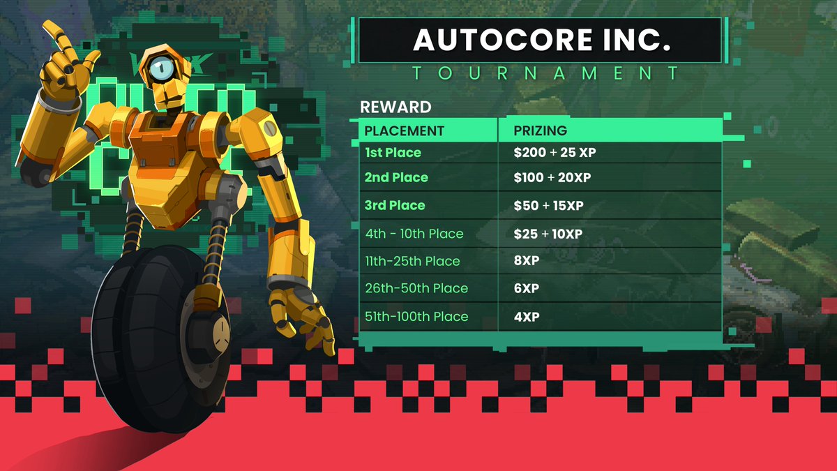 WreckLeagueHQ's tweet photo. So..... about the first Autocore Inc. tournament rewards👀

Are you ready for some USDC + Wreck XP? 

All you have to do is enlist your mech via the Wreck League website or in-game to enter! 

Take a look at the blog below for more details 👇