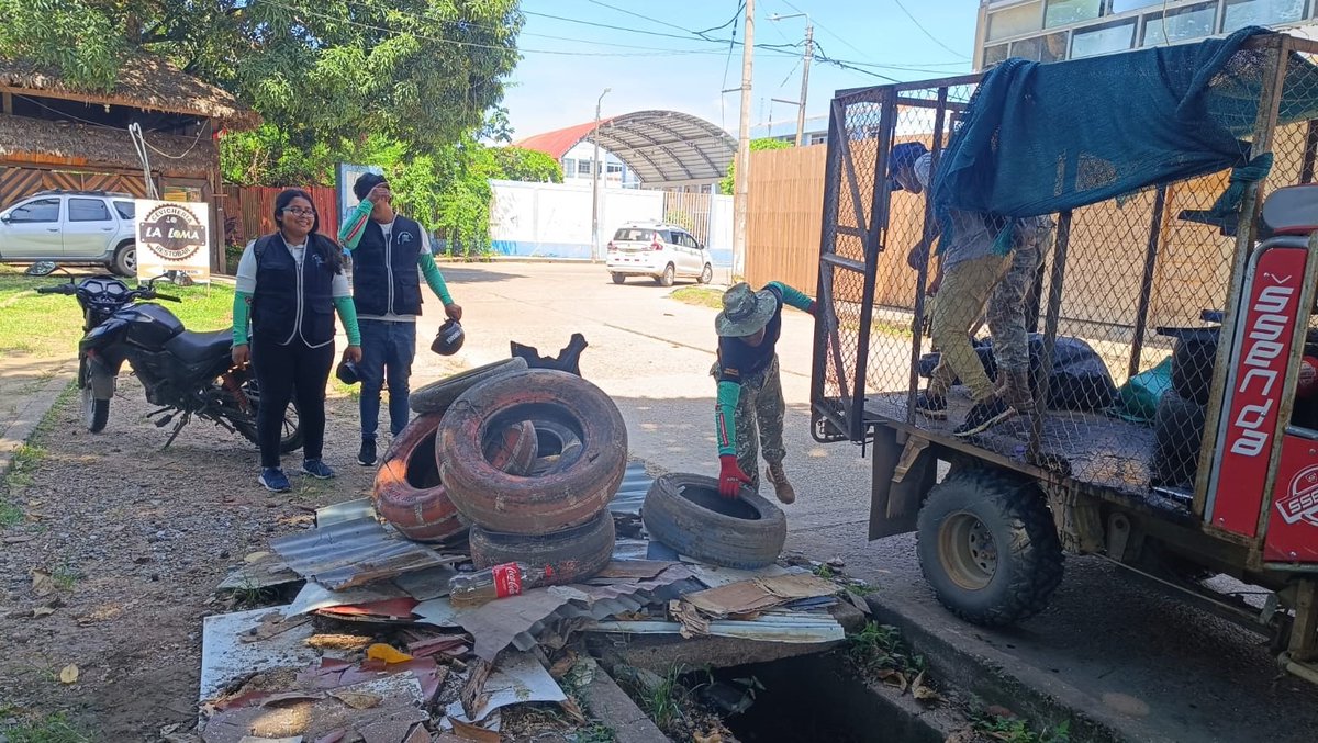 Minsa_Peru's tweet photo. #UnidosContraElDengue en #MadreDeDios 🇵🇪 | Con el objetivo de evitar la proliferación del zancudo transmisor, la #Diresa Madre de Dios y el Comité Multisectorial de Salud Local realizaron la campaña de identificación y eliminación de criaderos en el sector 10 que comprende el centro de la ciudad de Puerto Maldonado.
✅Participaron personal del @EjercitoPeru, Defensoría del Pueblo, Municipalidad de Tambopata, entre otras entidades comprometidas en la lucha contra el #dengue.