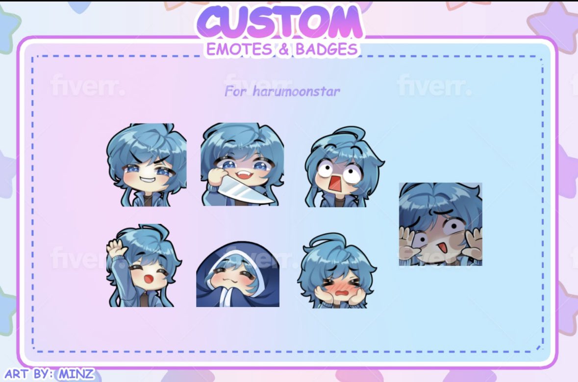 harumoonstar's tweet photo. Thank you @minzemotes for the amazing work again! 🤩🤩🤩

Can’t wait for more in the future ✨

#Vtuber
#ENVtuber 
#VtuberUprisings https://t.co/Zh9HhZPMEu