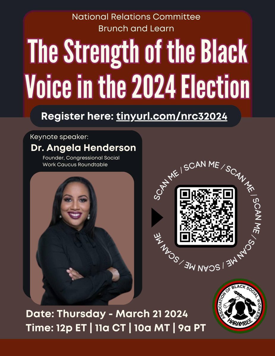 Check out the amazing <a href="/DrAngelaShenell/">Angela Henderson</a> as she tacks the 2924 election! Happy #socialworkmonth