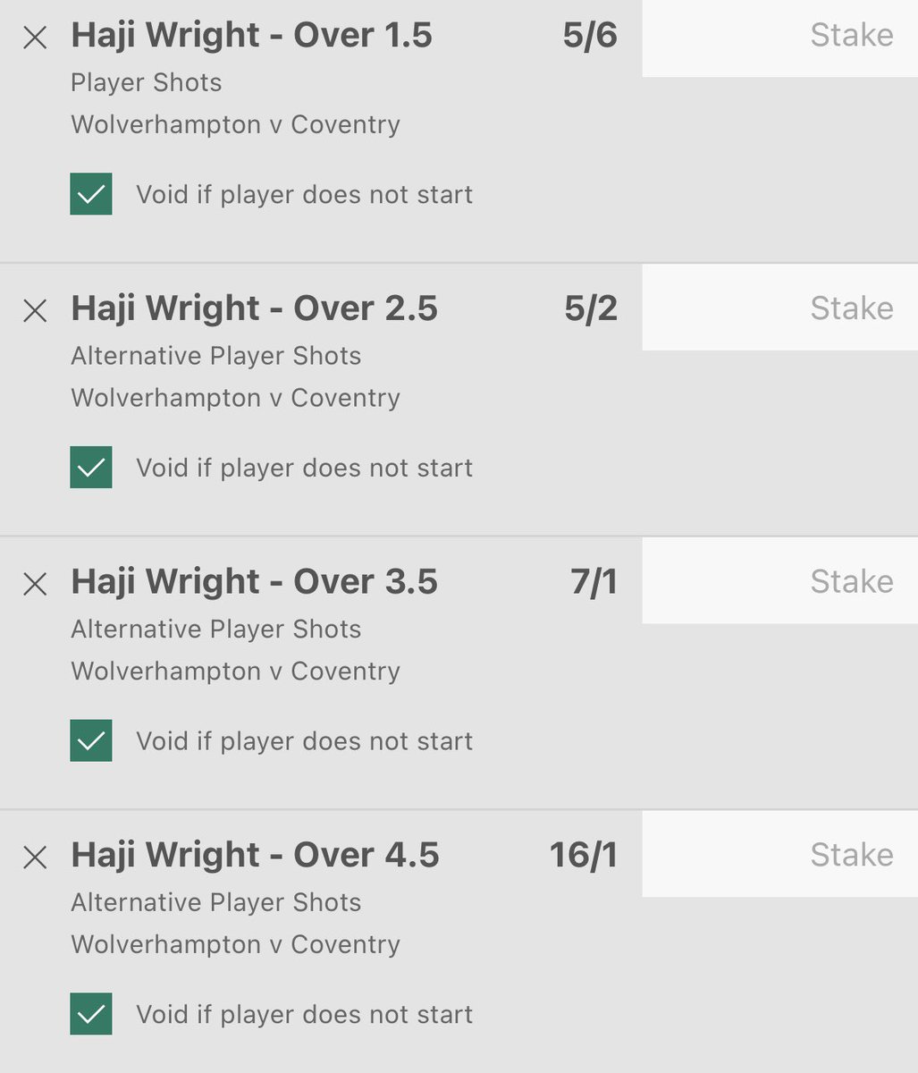 thetipsguide's tweet image. Wolves v Coventry 🏴󠁧󠁢󠁥󠁮󠁧󠁿

Personally think these Haji Wright shot prices are brilliant. Almost evens for x 2 feels way too big. 

Obviously better opponents than usual with Wolves instead of Championship opposition but these prices seem very unfair on Coventry. Will certainly give…