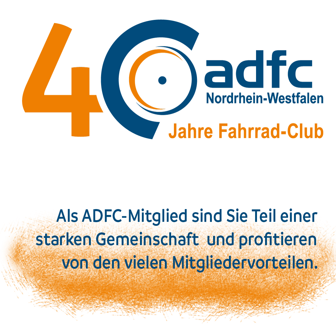 ADFCNRW's tweet photo. 🚴‍♂️🎉Feiere mit uns den 40. Geburtstag des Fahrrad-Clubs ADFC NRW! Werde Mitglied und setze dich aktiv für die Verkehrswende ein! 💪Mit nur 19€ im ersten Jahr gestaltest du unsere fahrradfreundliche Zukunft mit. Jetzt Mitglied werden: https://t.co/gQee0LdNNb] #ADFCNRW https://t.co/MAPORolfEM