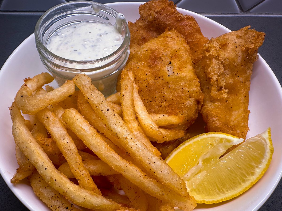 Cajun beer battered fish fry at home tonight 😋