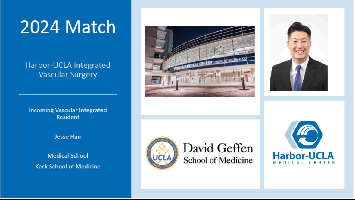Very excited to welcome Jesse Han, MD to the Harbor UCLA Integrated Vascular Surgery Residency!  <a href="/Dr_NikhilKansal/">Nikhil Kansal</a> <a href="/drdevirgilio/">Christian de Virgilio MD FACS</a> <a href="/MarkArchie10/">Mark Archie MD</a> <a href="/MeenaArchie/">Archie Meena</a> <a href="/MikaylaHurwitz/">Mikayla Hurwitz, MD</a> <a href="/veena_mehtaa/">Veena Mehta, MD</a> #MATCH2024 <a href="/FutureVascSurgn/">FutureVascSurgeons</a> <a href="/WestVascular/">Western Vascular Society</a> <a href="/jessehan526/">Jesse Han</a>