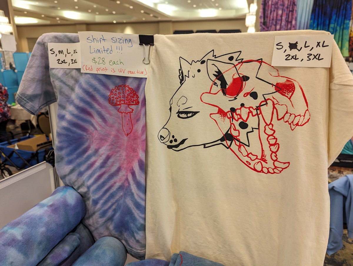 StreetRatArt's tweet photo. Thank you for visiting Jacen today in the artist alley! 

He'll be there tomorrow and Sunday as well if we gets drawn! :)

UV reactive Wrath tees are COMPLETELY sold out in Medium.
Larges and smalls are running low.

Come by and say hi!
#TFF24 #TFF #FurryFiesta https://t.co/swIq1KbIe1