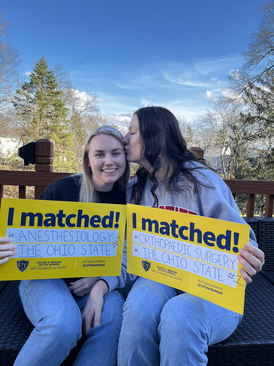 Happy Match Day! We’re headed to The Ohio State University for anesthesiology and orthopedic surgery❣️🤍 #MATCH2024 #UtoledoMed #anesthesiology #tbdritl #orthopedics
#couplesmatch