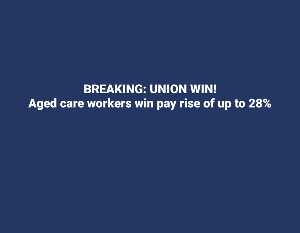 It's no longer reasonable to assume Female-dominated sectors don't need more than a living wage. Sadly this case had to be run by 3 unions @HSU, @UWU and @ANMF together to get this result, and this is really more of a parity than an increase
@ChangeAgedCare 
@UnitedWorkersOz