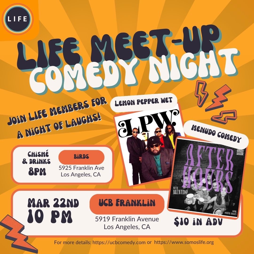 Laugh out loud with us! 🎤 Join our first in person meet-up and comedy night featuring the hilarious talents of Lemon Pepper Wet and Menudo Comedy ! 🌟 #ComedyNight #LatinosInFilm #LaughWithUs #somoslife #hollywood #comedy
