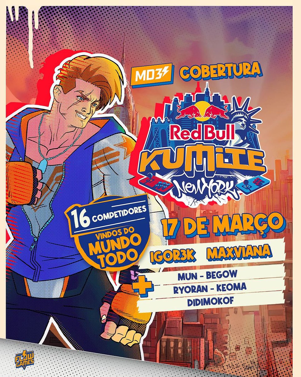 Alô, apaixonados por STREET FIGHTER 6! 🗣️ A convocação está feita: #RedBullKumite vai rolar domingo agora, dia 17, e o #MD3 trará uma cobertura especial ao vivo 🔥 Serão 16 jogadoras do mundo TODO na disputa 😮‍💨