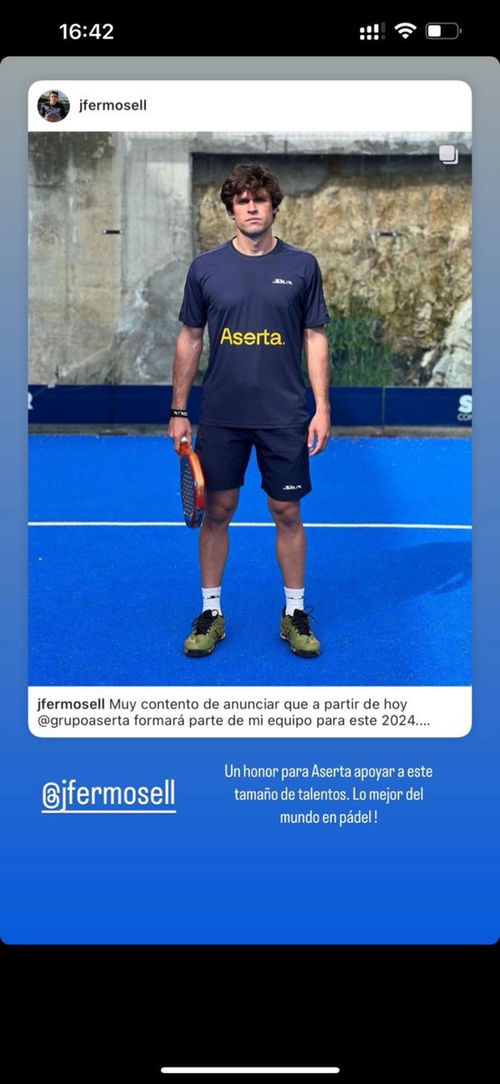 empozzi's tweet photo. Un honor para el Grupo Aserta apoyar a talentos como Jaime Fermosell, uno de los mejores jugadores del World Padel Tour https://t.co/GCzkzSm0nc