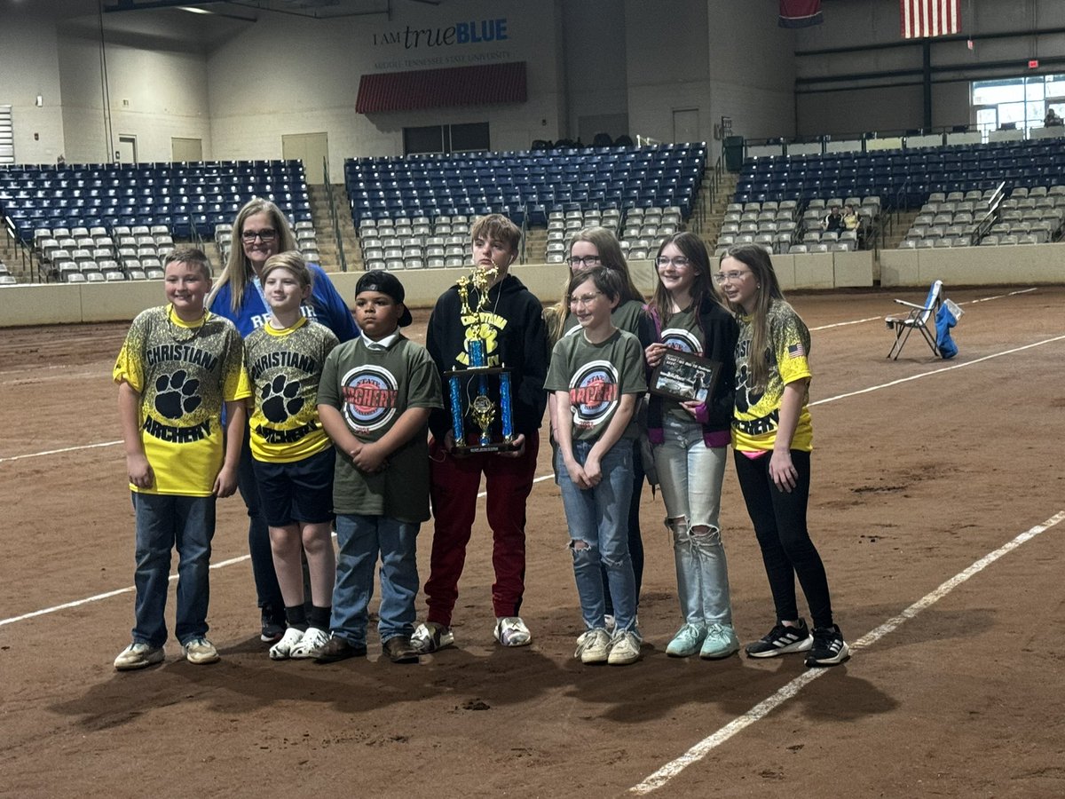 STATE CHAMPS!!!! Congratulations to the <a href="/ChristianaES1/">Christiana ES</a> Archery Team on being the Tennessee State  Archery Champions for Elementary Schools!  We are so proud of all the archers that shot. <a href="/naspschools/">National Archery in the Schools Program</a> <a href="/rucoschools/">Rutherford County Schools</a>