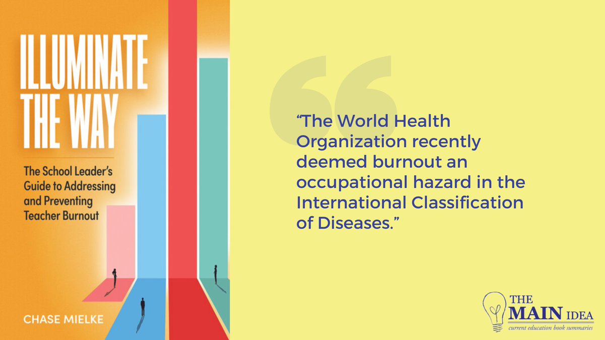 I knew teacher burnout impacted teacher performance, but I didn’t know it's now considered a DISEASE. I guess the best time to deal with teacher burnout was years ago, but the 2nd best is NOW, so check @ChaseMielke's Illuminate the Way for strategies leaders can put in place.