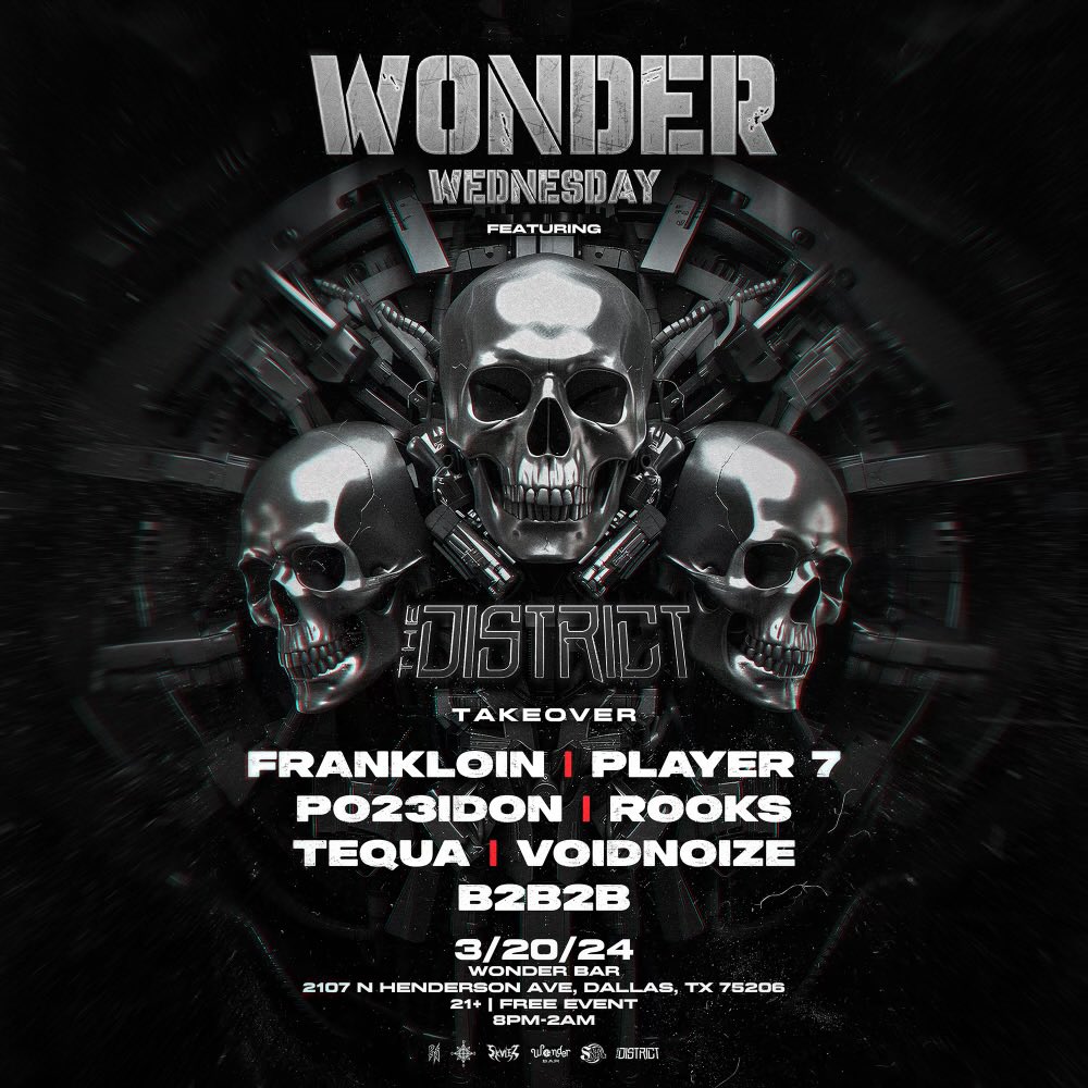 District_Sounds's tweet photo. THIS COMING UP WEDNESDAY WE ARE TAKING OVER WONDER BAR IN DALLAS 😈😈😈

Come check out all these talented artists and vibe with us 🖤 https://t.co/7ac2aNu2ta