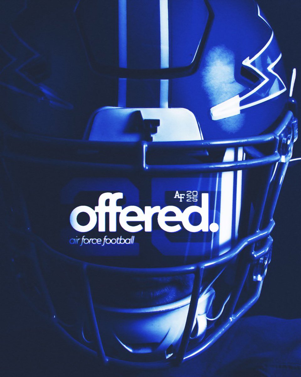 After a great conversation with @CoachLamAF, I’m blessed to have received my first Division 1 offer from Air Force Academy! @AF_Football @CoachKPearsonAF #agtg