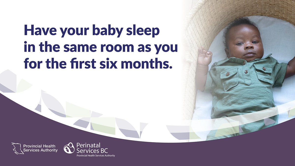 Sudden, unexpected infant death during sleep is one of the leading causes of postnatal death among infants under 1 year of age in Canada. Learn more about safer sleep for your baby at HealthLinkBC or discuss with your health-care provider: ow.ly/SN1V50QSGhj #SafeSleepWeek