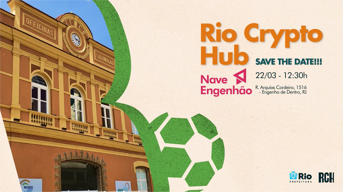 🚀🔒 Hey folks! Get ready for an immersion into the world of blockchain technology and cryptocurrencies! The next Rio Crypto Hub is hitting Engenhão on 22/03 at 12:30. Don't miss out on this opportunity to expand your knowledge and network! Come join us in this revolution!