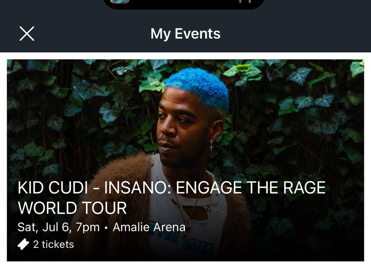 Stoked to see you perform for the first time, gonna be a hell of a night in TPA @KiDCuDi ! 🔥🔥🔥