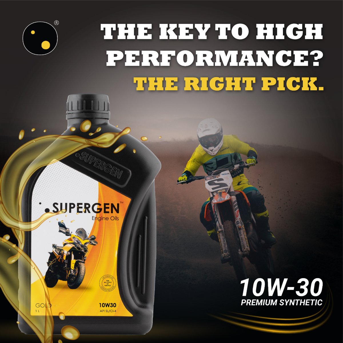 Conquer the road with confidence, powered by our top-of-the-line Supergen 10W-30 Premium Synthetic oil. 

#supergen #automotivelubricants #engineoil #enginecoolants #harsafarmeinhumsafar #syntheticoil