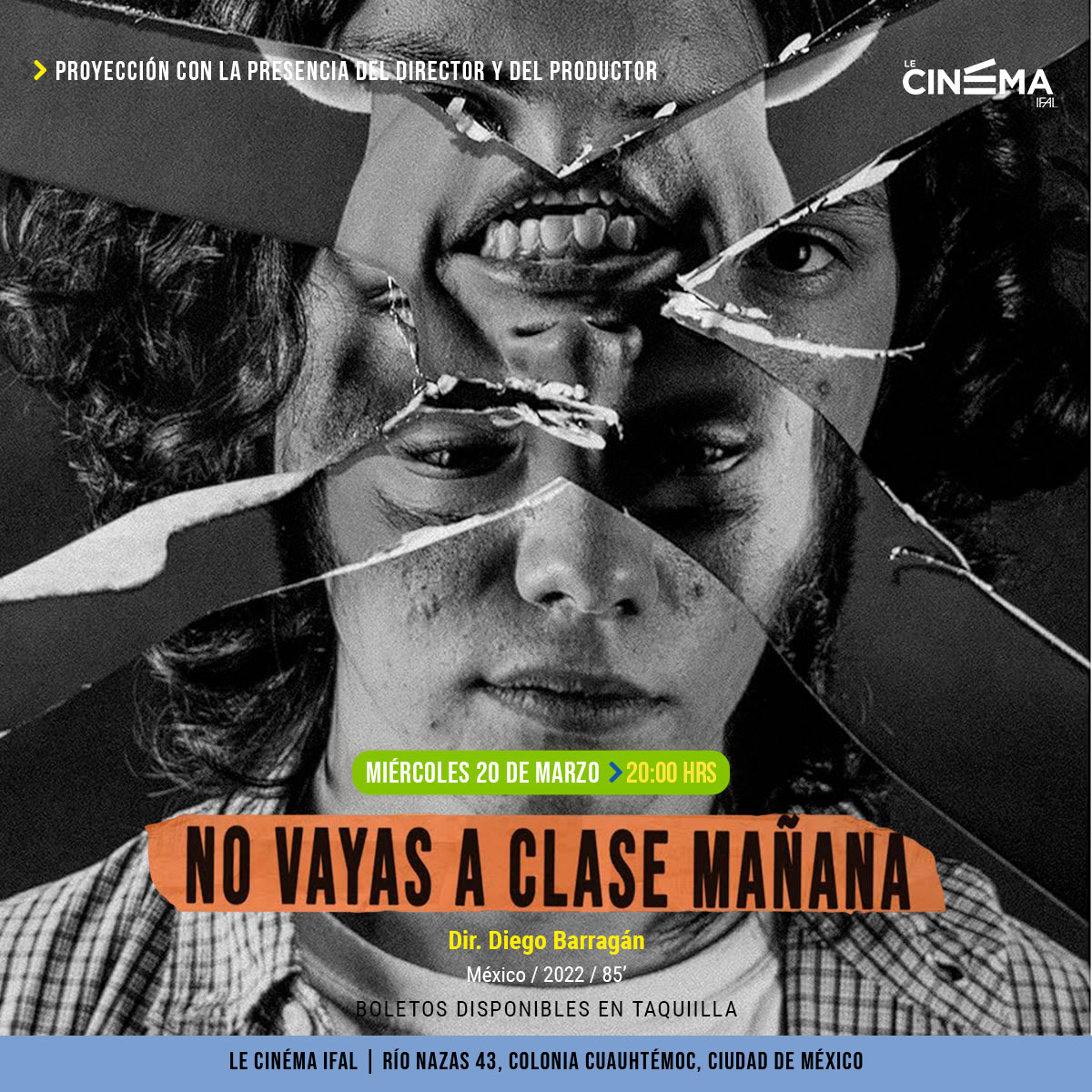 _lecinema's tweet photo. 🎥🎒"No vayas a clase mañana" + charla
El filme trata de una manera cruda pero muy realista la historia de Jorge y Emilio de 15 años, quienes cansados del bullying que les hacen sus compañeros de escuela, deciden cobrar venganza...
📆Miércoles 20 - 20:00h
🎟️En taquilla https://t.co/JwG7nauk4q