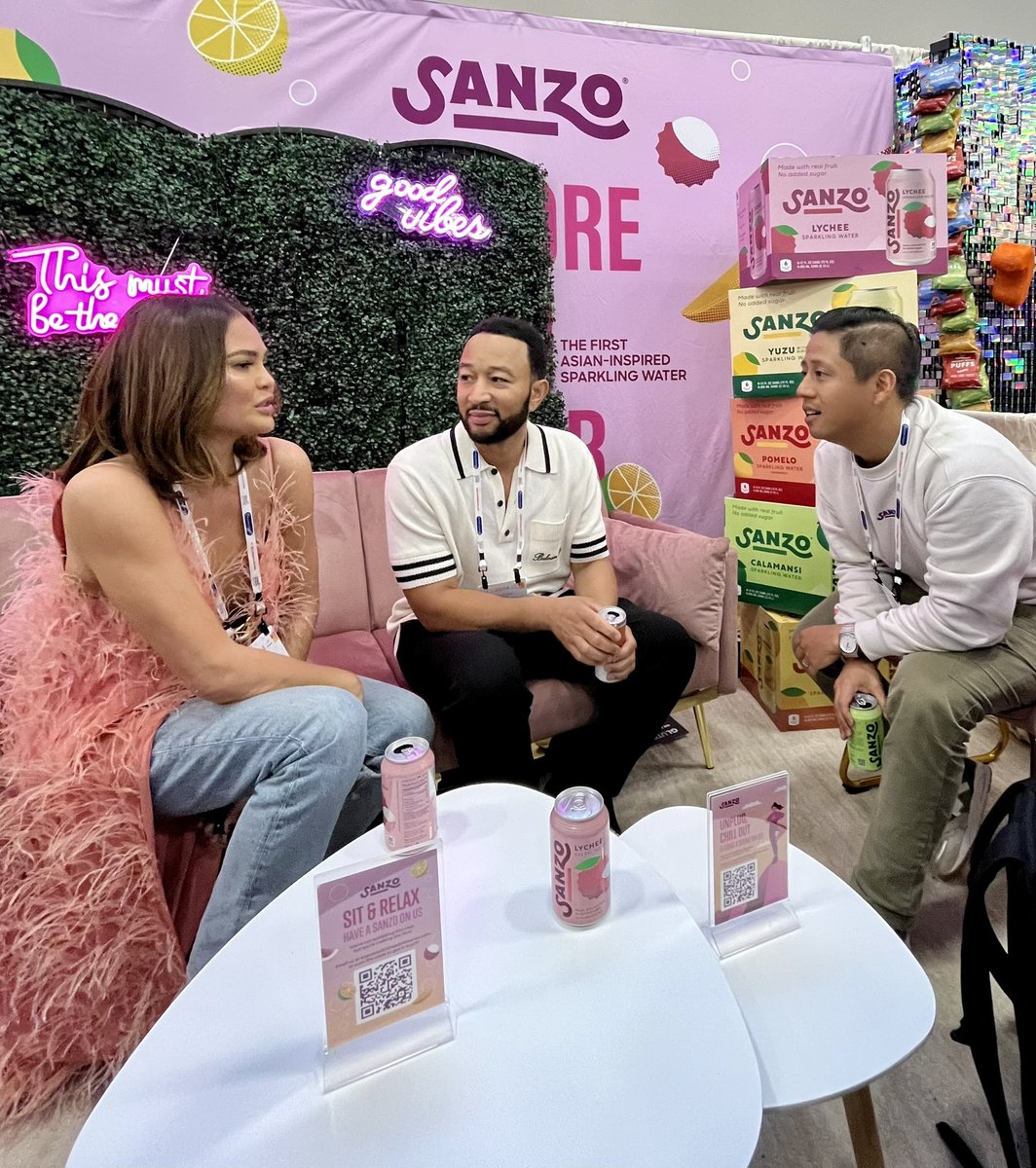 A pleasure hosting @chrissyteigen and <a href="/johnlegend/">John Legend</a> at the <a href="/drinksanzo/">Sanzo</a> “lounge” at their first ever Expo West.

An experience I’ll never forget 🙏🏽🤙🏽