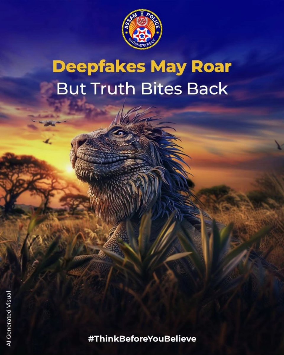 Don't be fooled by the roar of deepfakes! Introducing #ThinkBeforeYouBelieve, our campaign to tackle the jungle of AI based misinformation. Because in a world of Deepfakes, reality might just be a sheep in wolf's clothing. Stay savvy, but stay safe. #ThinkBeforeYouBelieve