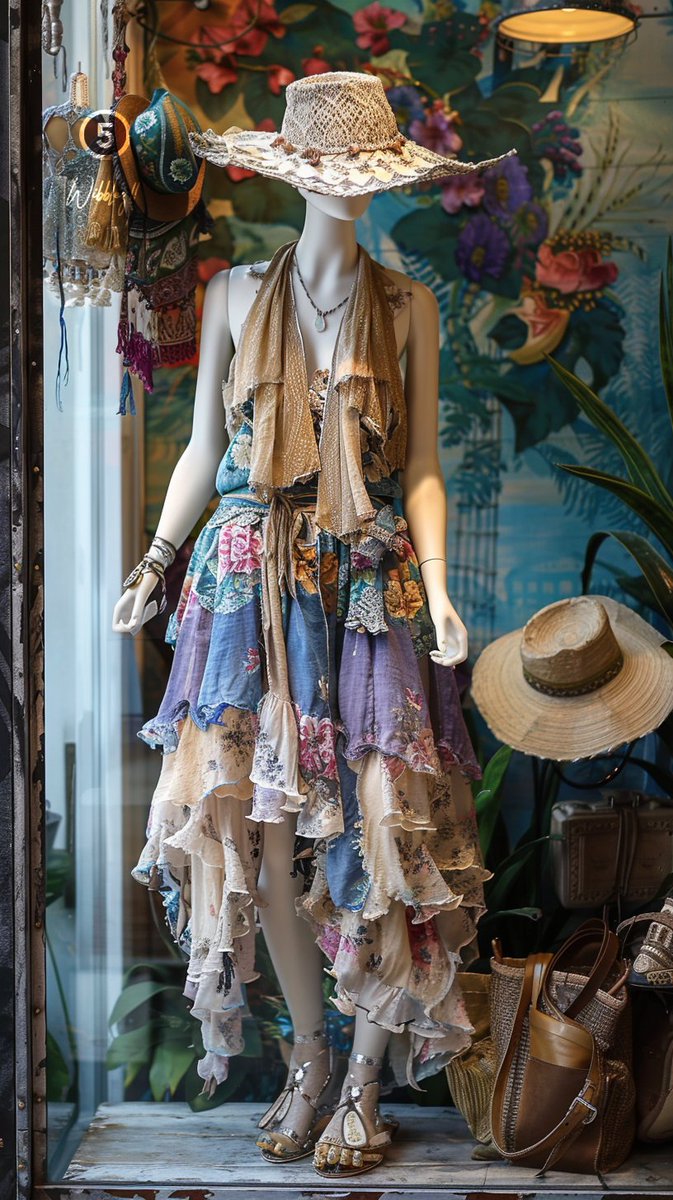 itswibblez's tweet photo. 🌼🍄 Gypsy Bohemian Spring Attire ♡ Would you wear this? 🪻 
#bohemian #gypsy #aesthetic #beautiful #cute #cottage #cottagecore #pinterest #inspo #outfit #ootd #style #fashion #dress #gown #accessory #styling #fashionstylist #inspire #spring #summer #lookbook #layers #floral https://t.co/jUYe5Czpxp