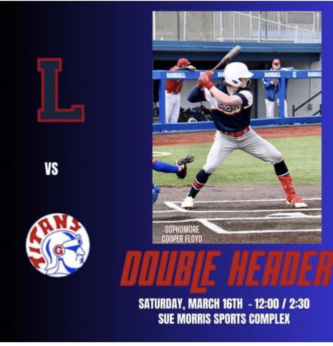CooperFloyd11's tweet photo. After a rainout on Friday, letโs try this again. Opening Day for Liberty Baseball. Letโs go Mountainers!!! #LHSBaseball @NCSA_Baseball @FieldLevel @Bsb_CampsatVT17 @CoastRecruits @TPBBRecruiting https://t.co/5jTpU9kmLT