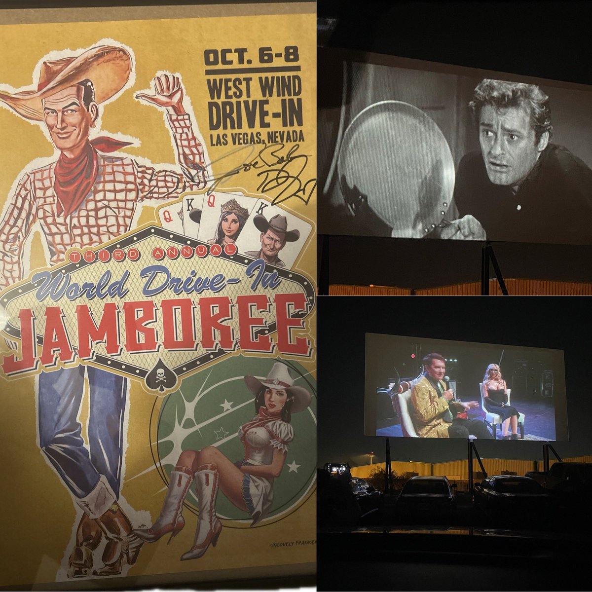 Watching #TheLastDriveIn on @Shudder! The legendary #RogerCorman was honored at The 3rd Annual #WorldDriveInJamboree in Las Vegas…And, I was there! 🤘😎⚡️ So f’n cool! @therealjoebob @kinky_horror @badtechno @TokyoCowboyYuki