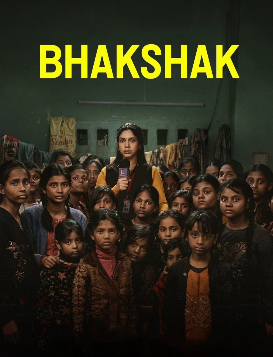 To brutal & disturbing crime in this movie, based on true events in Bihar. solid performances & authentic Bihari slang really bring the characters & dialogues to 🎥. “Brave lady reporter who exposes the extortion of girls.!” True-store happened in 2014. #Bhakshak #Netflix