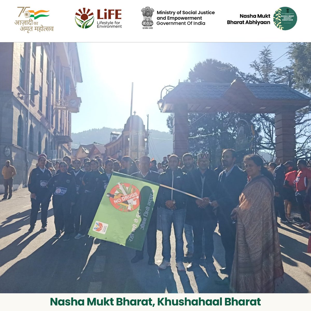 NMBA_MSJE's tweet photo. A marathon and awareness session was organised on substance use disorder at Himachal University, Shimla. @Drvirendrakum13 @HMOIndia @MSJEGOI @NITIAayog @_saurabhgarg @UNODC #mmba #nmba #drugfreeindia https://t.co/tbRFx6IwQ4