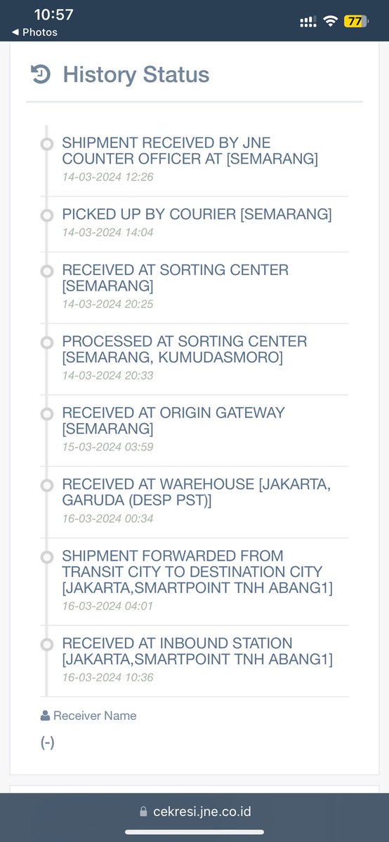 cheajualapps's tweet photo. Halo min, mau tanya ini kok paket saya pake JNE YES dikirim dari tanggal 14 Maret sampai hari ini gak sampai2..? https://t.co/rdMlnp6x9B