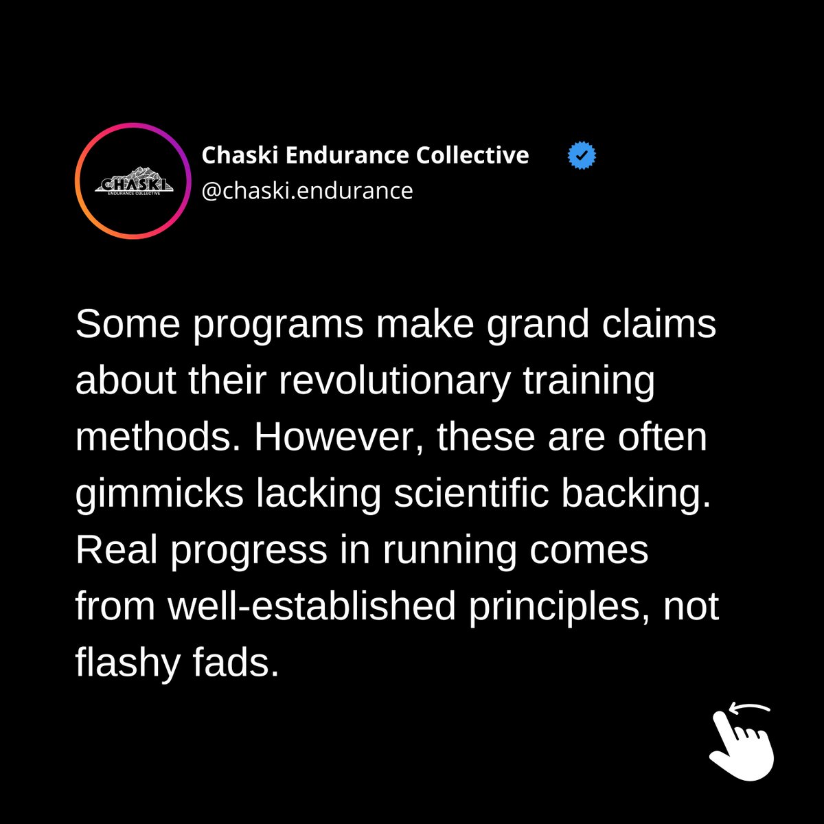 chaskiendurance's tweet image. Don&apos;t be swayed by &apos;revolutionary&apos; claims. Stick to scientifically pDon&apos;t be swayed by &apos;revolutionary&apos; claims. Stick to scientifically proven methods. #ScienceBasedTraining #NoGimmicksroven methods. #ScienceBasedTraining #NoGimmicks