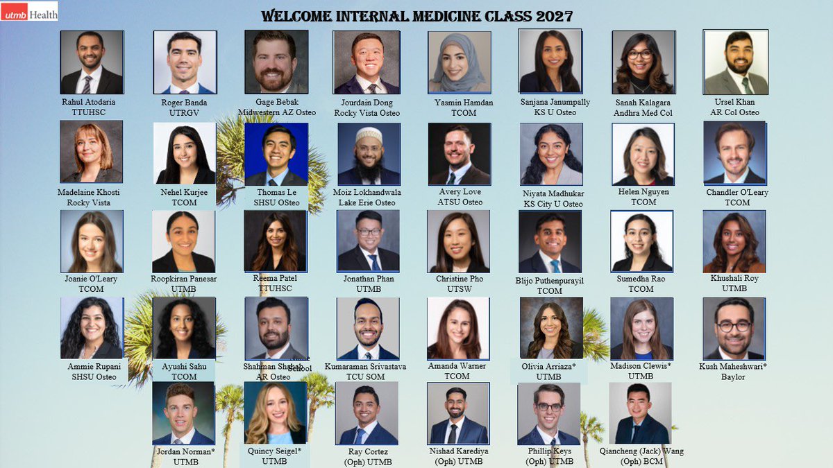 🎉 Introducing the 2024-2025 intern class! Welcome to the island, we can’t wait to meet you! 🎉 #Match2024 #utmb
