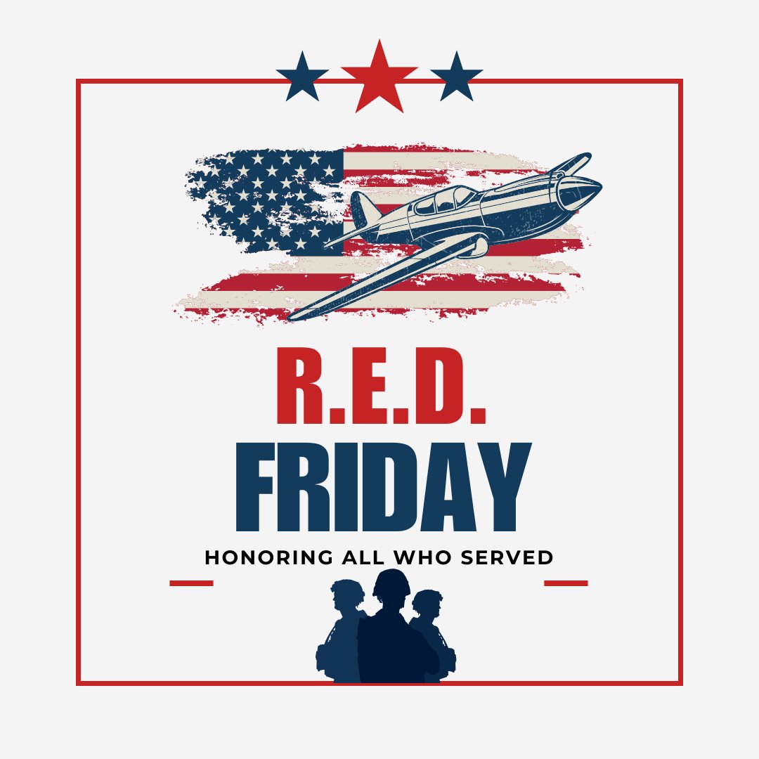 On R.E.D. Friday, we unite in a sea of red, a symbol of unwavering support for our deployed heroes. They are not forgotten; they are in our hearts.

#REDFriday #RememberEveryoneDeployed #SupportOurTroops #NeverForget #GratitudeInRed #TroopAppreciation #HonorTheBrave