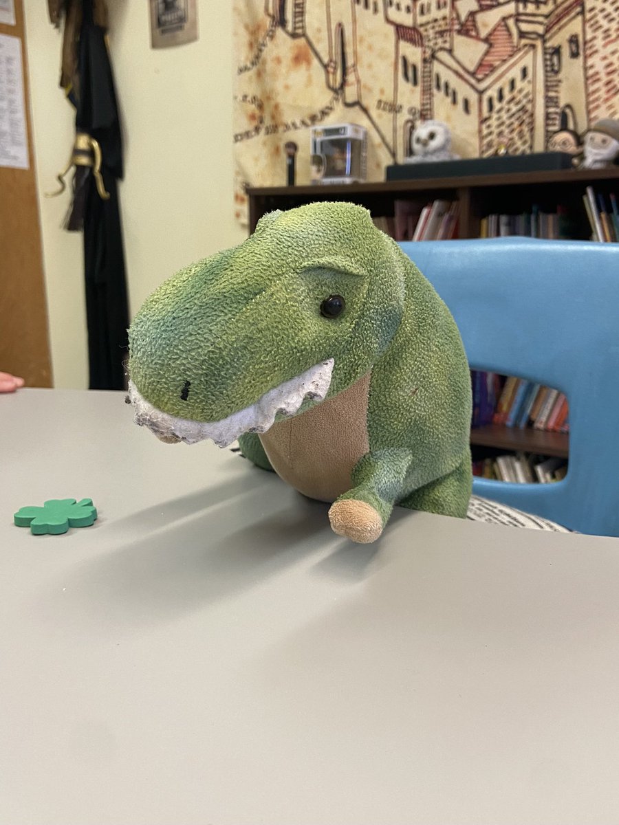 I’ve been teaching since 2005 and today was the first time I had a dinosaur as a student! 📚<a href="/SHA_NL/">Sacred Heart Academy</a>