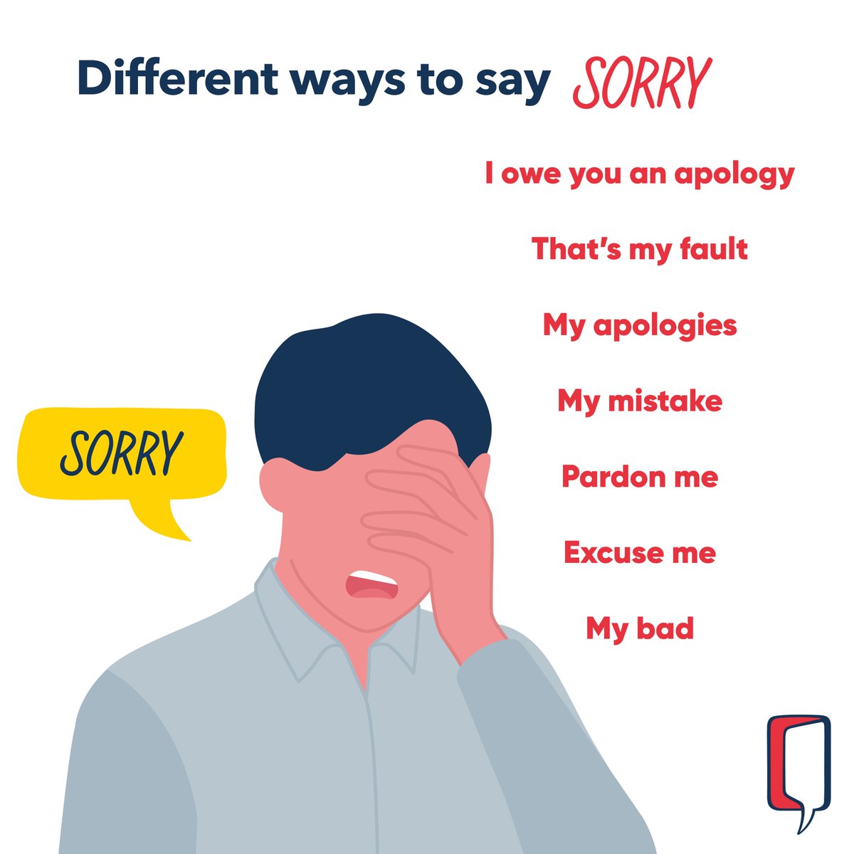 WSE_France's tweet image. Voici 7 autres alternatives à SORRY #EnglishLesson