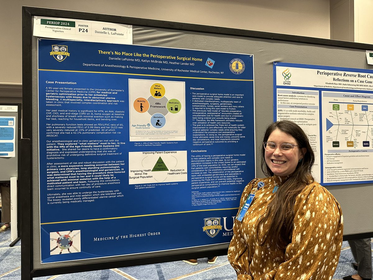 So excited and proud to see @UofR_Anesthesia represent at #Periop2024 @SPAQIedu with whopping SIX posters and have #4M #AFHS prominently displayed
