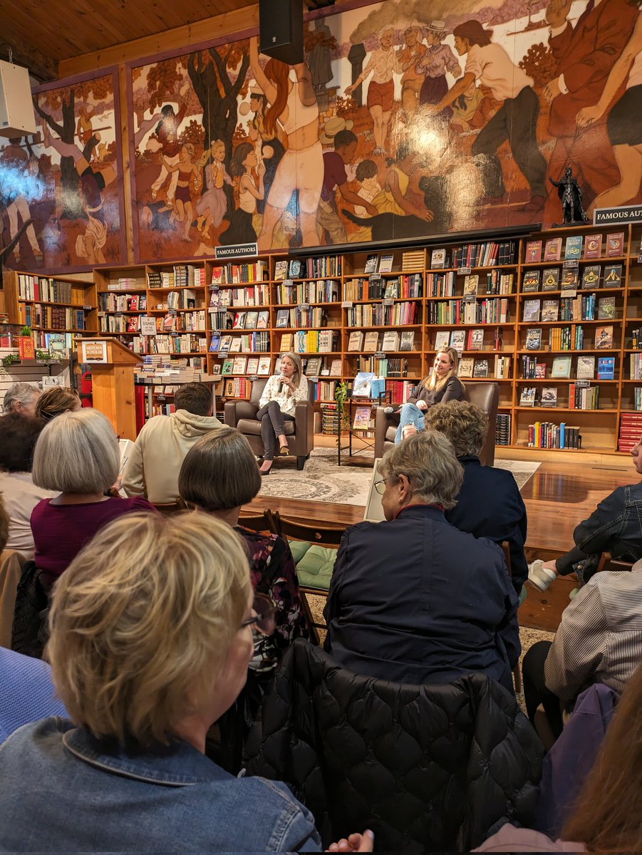 Another wonderful book event at <a href="/midtownscholar/">Midtown Scholar</a> Tonight we enjoyed a conversation with 'Mercury' author, Amy Jo Burns with Lindsey Hameroff. 
#midtownscholarbookstore #mercury #reading #storiesmatter