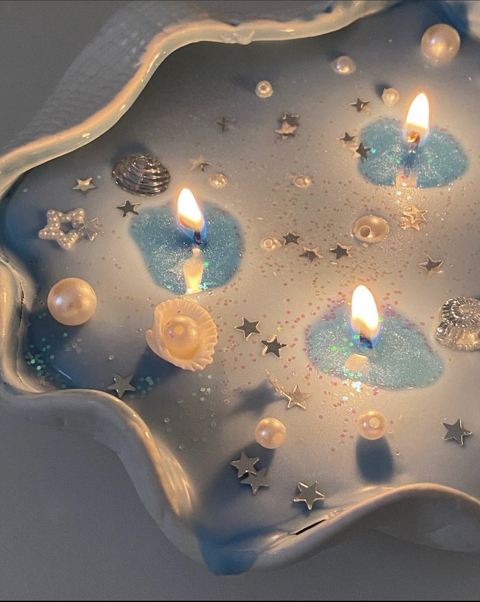 300moods's tweet photo. Shell candle 🕯️💙 https://t.co/iuB1URyYrv