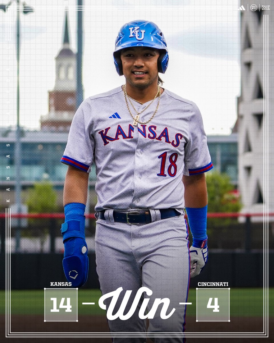 KUBaseball's tweet photo. Starting the series with a DUB https://t.co/zdW1GoASLE