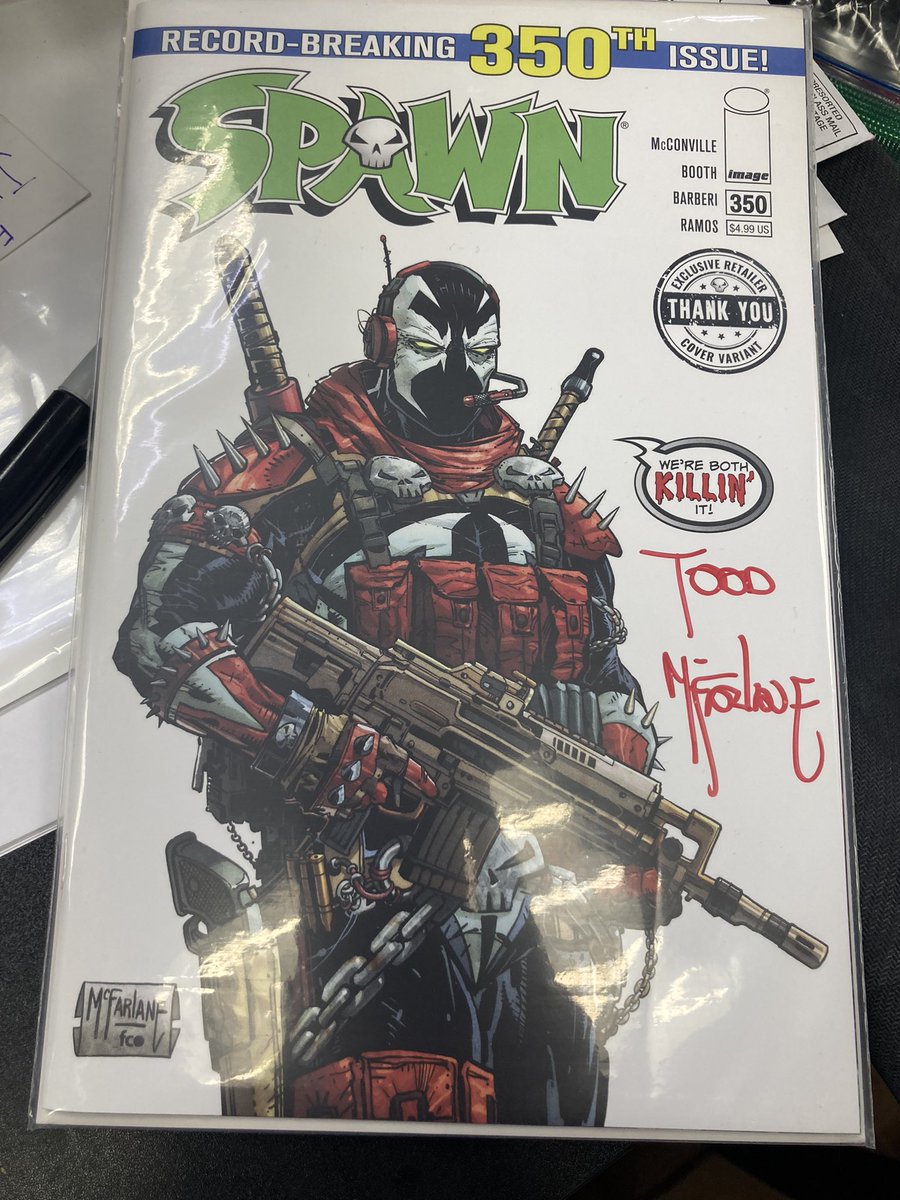 Winducomicworld's tweet photo. Spawn Issue 350, signed by Todd McFarlane currently available at Windu's Comics &amp; Collectibles 352-404-6452! https://t.co/oPhXvHamqI