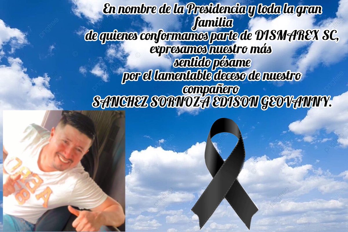 raulquezadap's tweet photo. Con profundo pesar tengo que anunciar sobre la perdida de uno de nuestros colaboradores; descansa en PAZ Edison Sánchez, hacemos llegar nuestras condolencias a cada uno de sus familiares y amigos 😔🙏🏽 https://t.co/cKFtzmUBzm