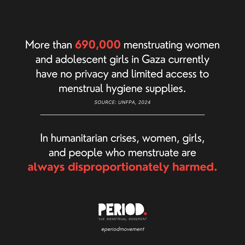 We spoke with the Executive Director, Anu Surendran, of @USAofUNFPA to better understand the current conditions for people who menstruate in Gaza and how the global #menstrualmovement can support. ⁠ Read the full interview here: medium.com/periodmovement…