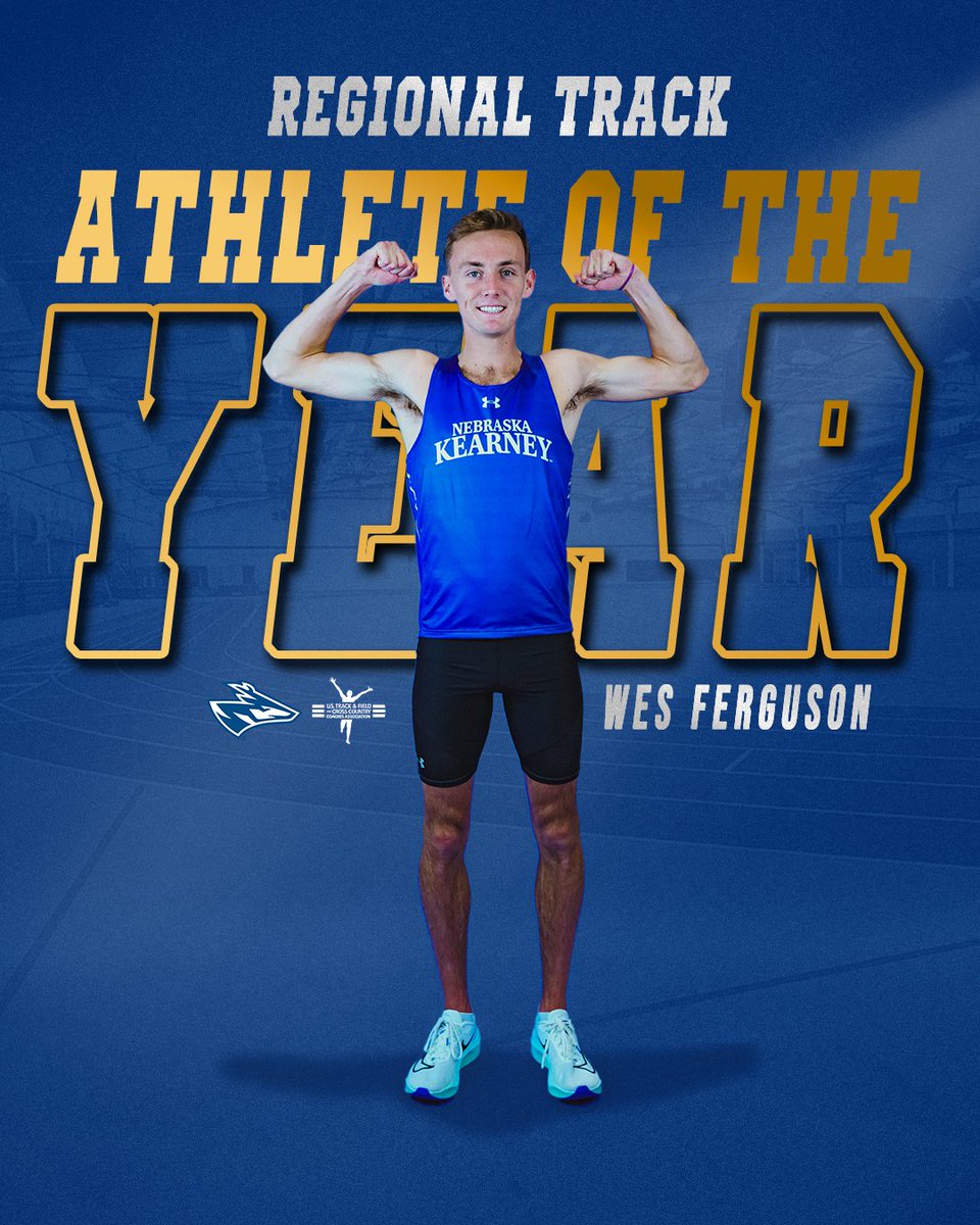 UNK_Athletics's tweet photo. Congratulations to @wesferguson01 from @UNK_Track for being named the Central Region Men's Track Athlete of the Year!

@USTFCCCA #GoLopers #LopesUp #PowerOfTheHerd https://t.co/tmIqWYLRfq
