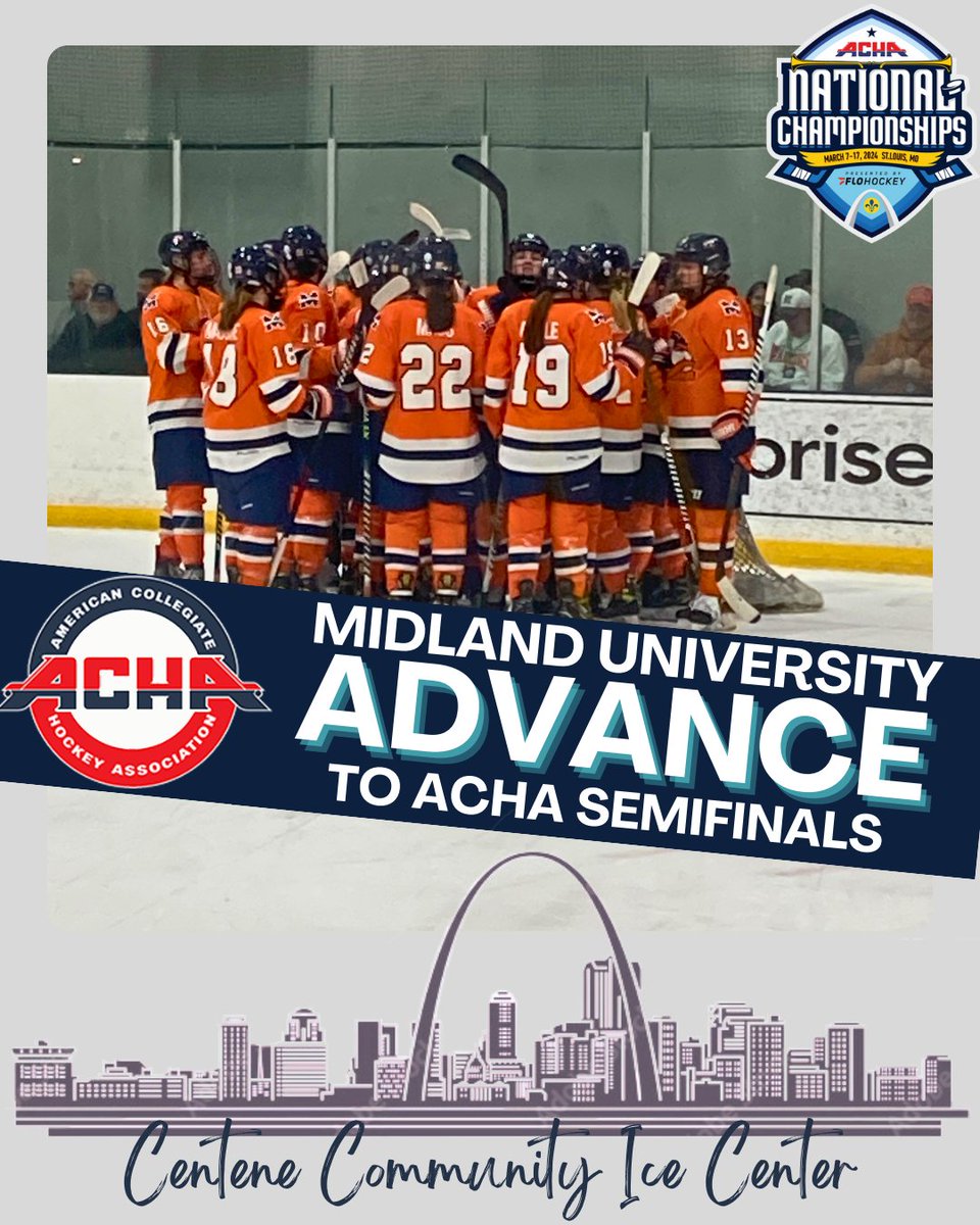 No. 2 ranked <a href="/Midland_WHKY/">Midland Women's Hockey</a> punches their ticket to the semi-finals! #ACHANationals2024 #womenshockey